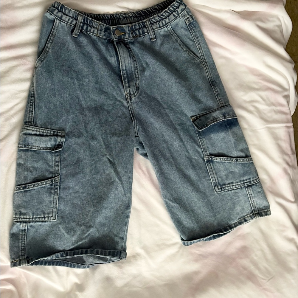 Women’s Blue Cargo Shorts